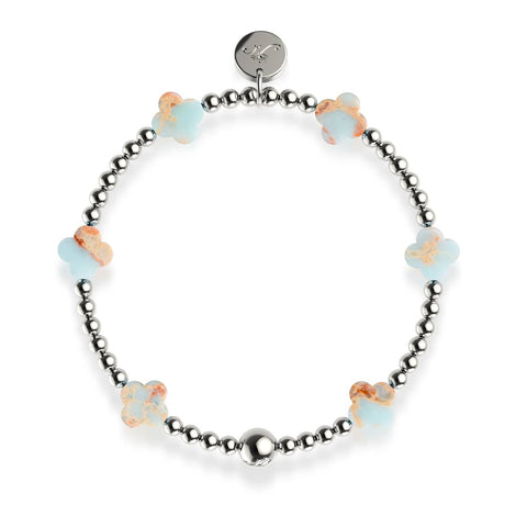 Nebelige Wiese | Silber | Kleeblatt-Essenz-Armband