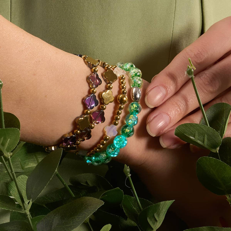 Kleeblatt im Mondschein | Gold | Kleeblatt-Essenz-Armband