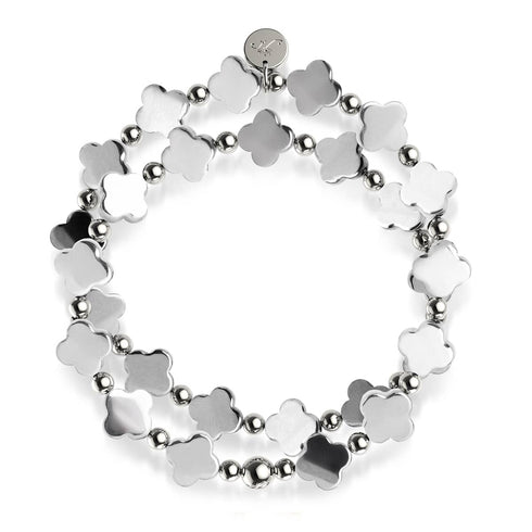 Silbernes Glück | Kleeblatt-Wrap