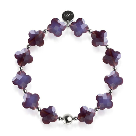 Violetter Frühling | Kleeblatt Armband