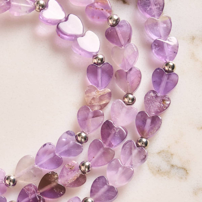 Amethyst | 925er Sterlingsilber | Herz-Wrap