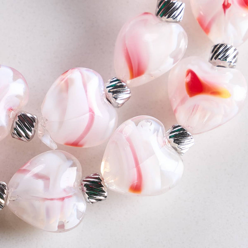 Errötende Brise | Kristallherz-Armband