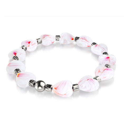 Errötende Brise | Kristallherz-Armband