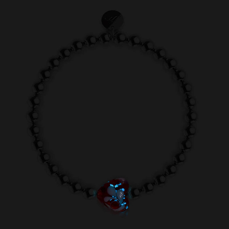 Purpurroter Wirbel | Leuchtendes Herz-Essenz-Armband