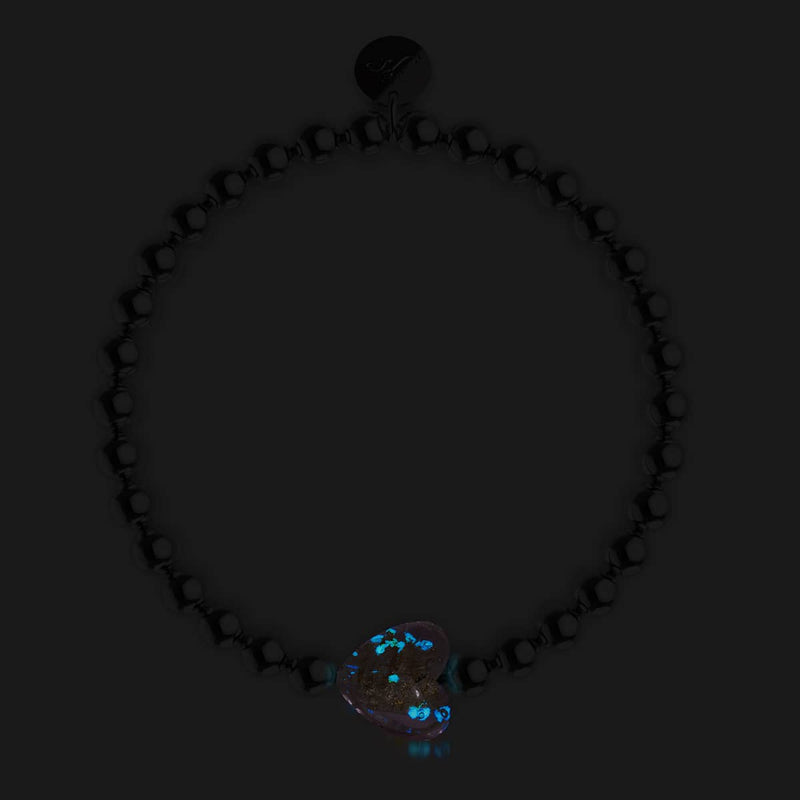 Vergoldetes Rosa | Leuchtendes Herz-Essenz-Armband