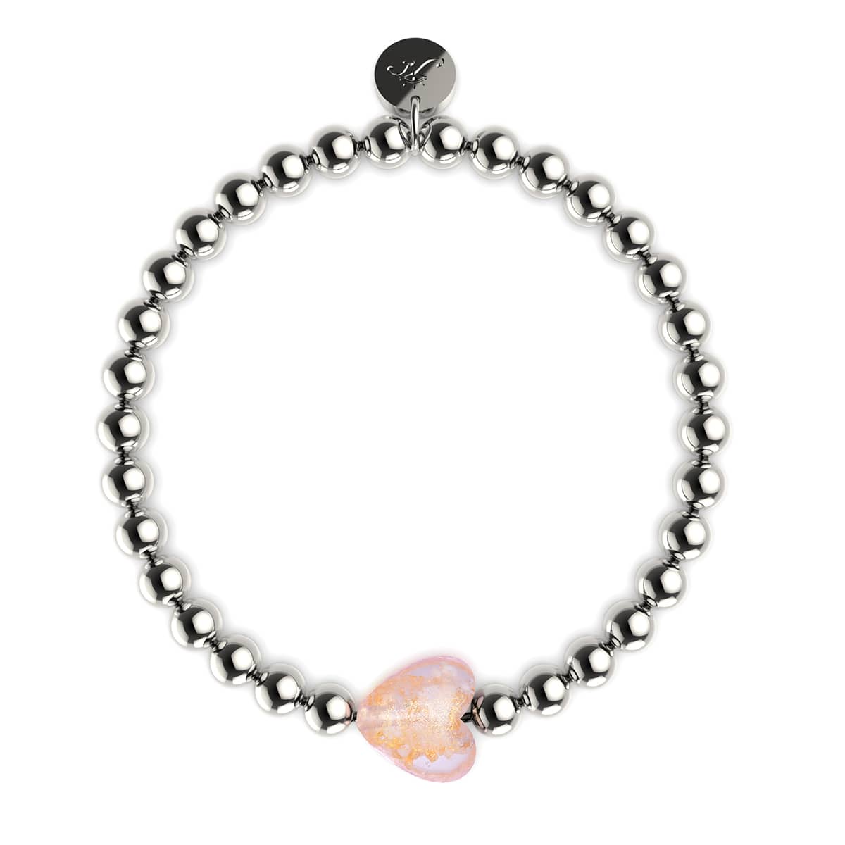 Vergoldetes Rosa | Leuchtendes Herz-Essenz-Armband