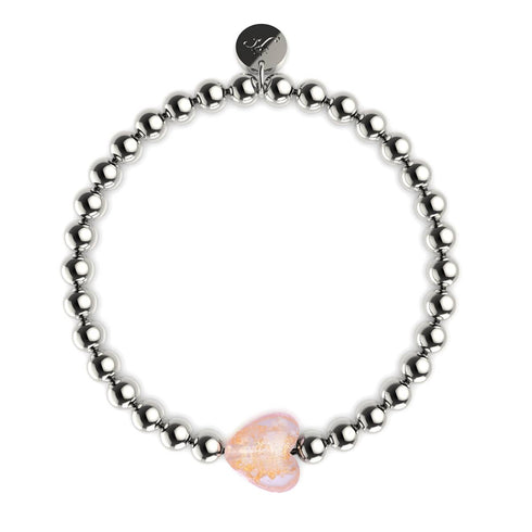 Vergoldetes Rosa | Leuchtendes Herz-Essenz-Armband