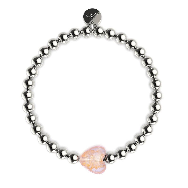 Vergoldetes Rosa | Leuchtendes Herz-Essenz-Armband