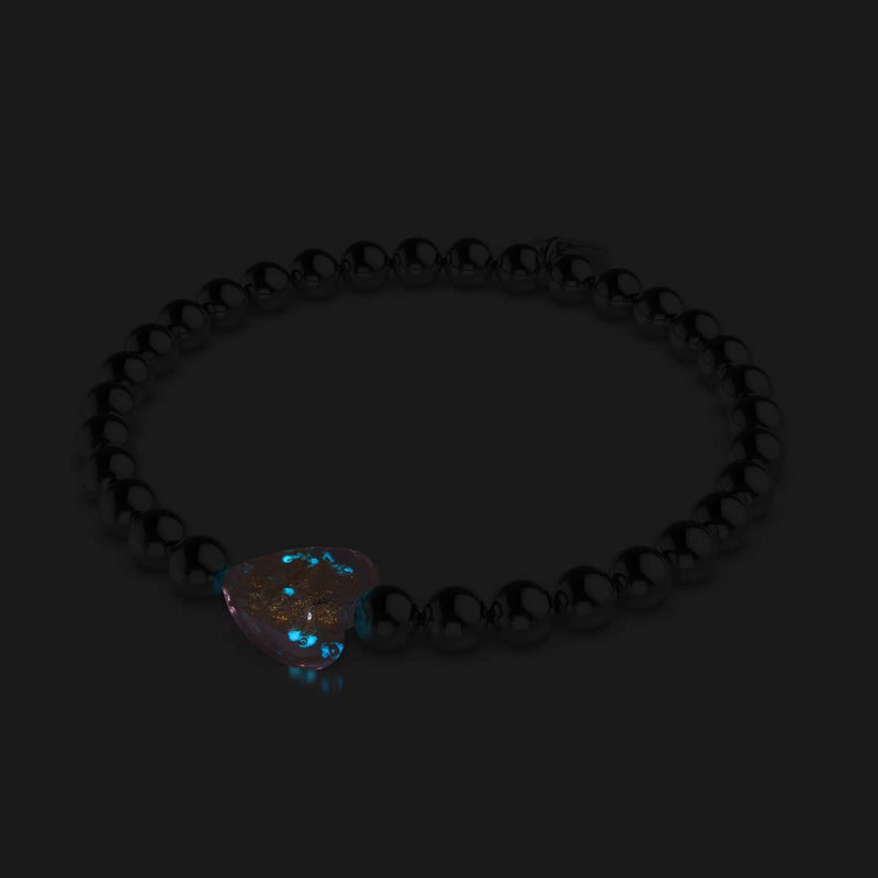 Vergoldetes Rosa | Leuchtendes Herz-Essenz-Armband