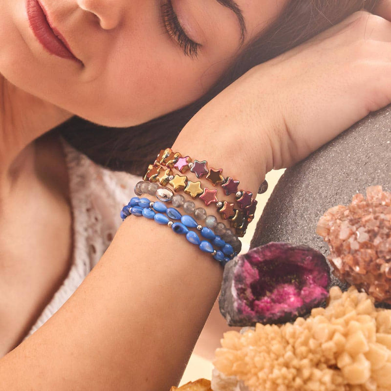 AAA Labradorit | 925er Sterlingsilber | Edelsteinarmband