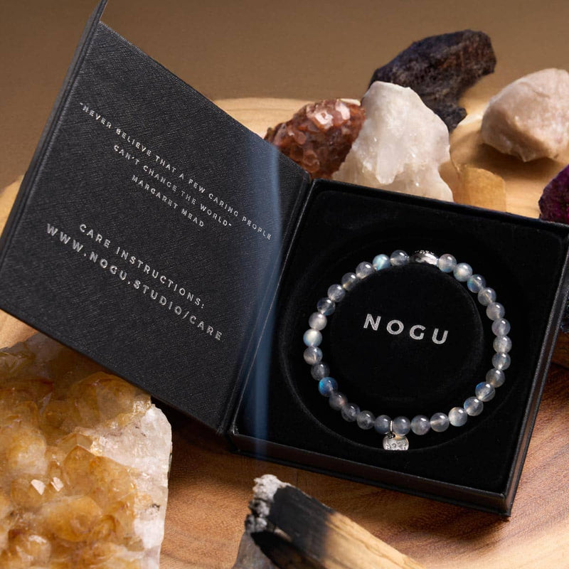 AAA Labradorit | 925er Sterlingsilber | Edelsteinarmband