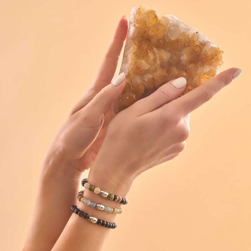 AAA Obsidian | 925 Sterling Silber | Edelsteinarmband