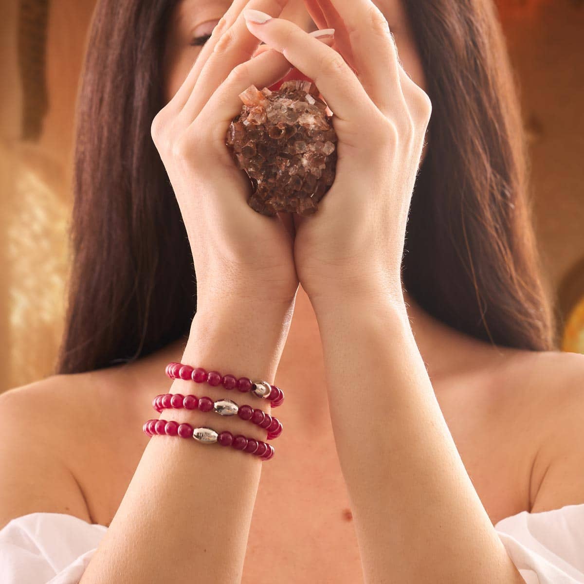 AAA Rubin | 925 Sterling Silber | Edelsteinarmband