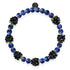 Blaue x Mitternachtsblaue Perle | 925er Sterlingsilber | Beerenarmband