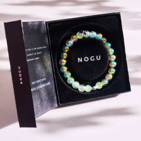 Key Lime | 925 Sterling Silber | Blasenglas-Armband