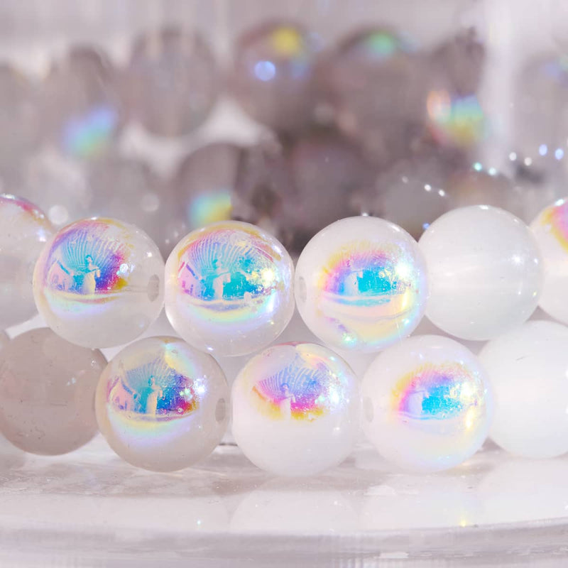 Litschi | 925er Sterlingsilber | Blasenglas-Armband