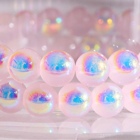 Himbeere | 925 Sterling Silber | Blasenglas-Armband