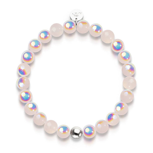 Himbeere | 925 Sterling Silber | Blasenglas-Armband