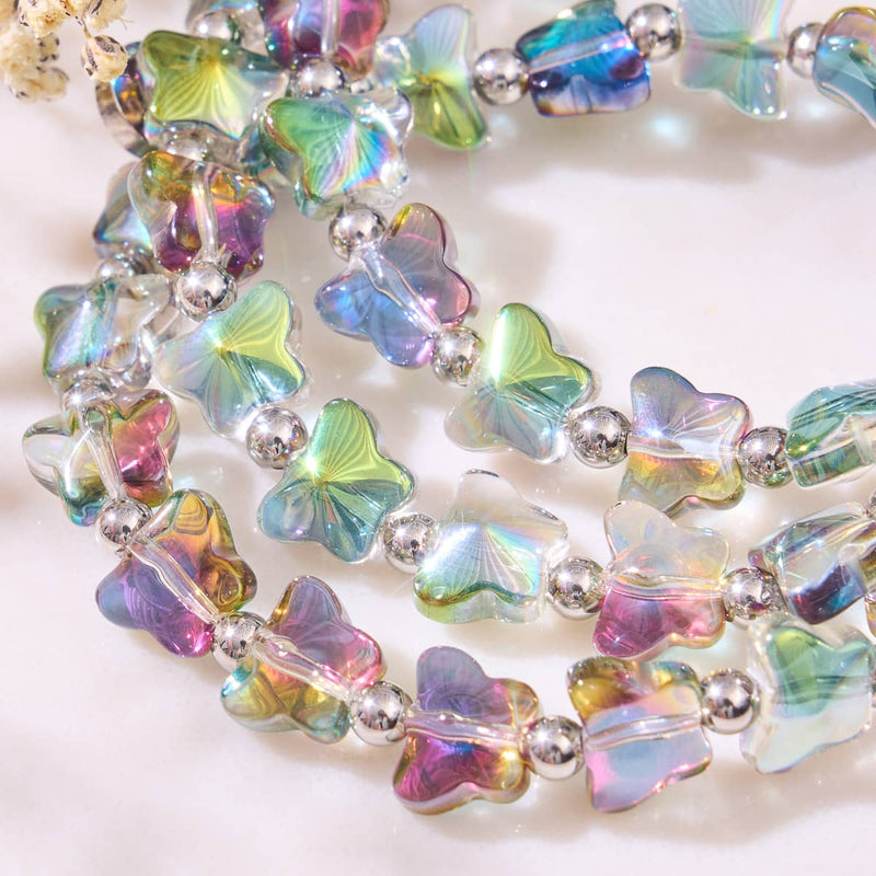 Feenmoos | Silber | Schmetterlingsarmband