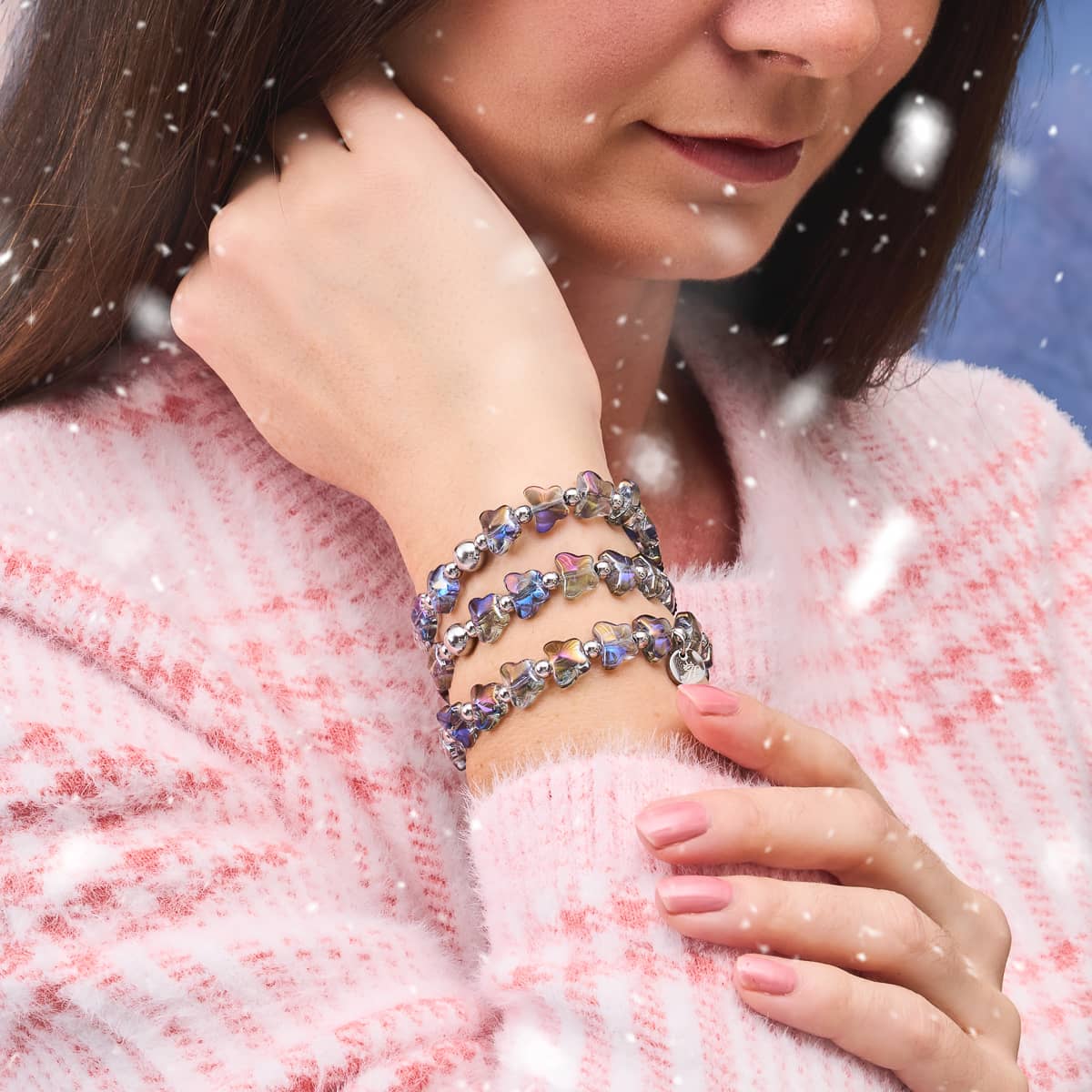 Einhorn Blau | Silber | Schmetterlingsarmband