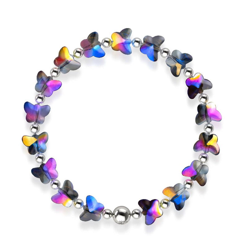 Einhorn Blau | Silber | Schmetterlingsarmband