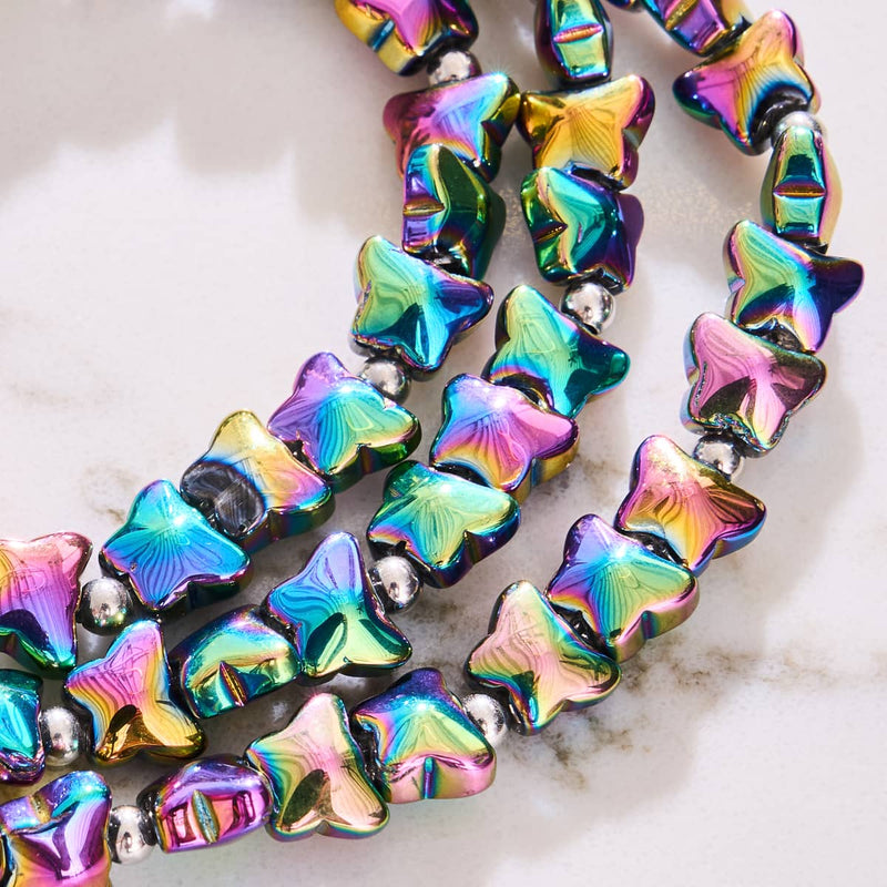 Metallisches Einhorn | 925er Sterlingsilber | Schmetterlingswickel