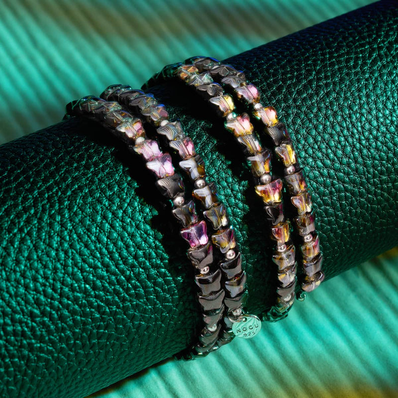 Mitternachtsflattern | 925er Sterlingsilber | Schmetterlingswickel