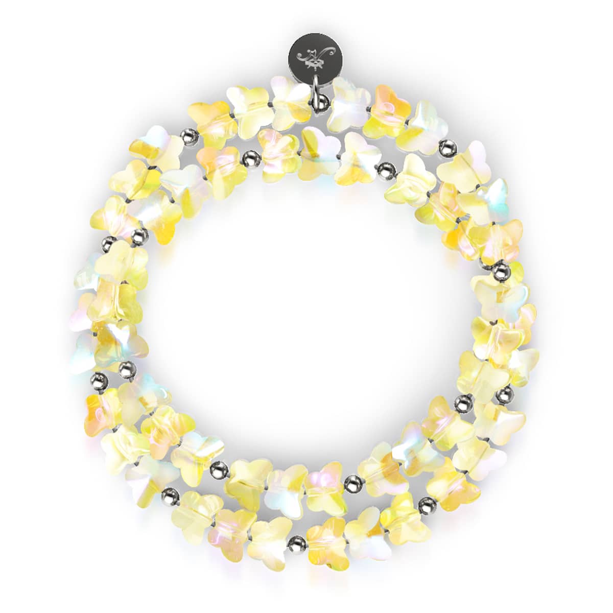 Sonnenaufgang | 925er Sterlingsilber | Dunkelgelber Schmetterlingswickel