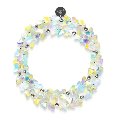 Einhorn Weiß | 925 Sterling Silber | Schmetterlings-Wrap