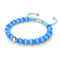 Azurblau | Silber | Cheshire Glas Makramee Armband