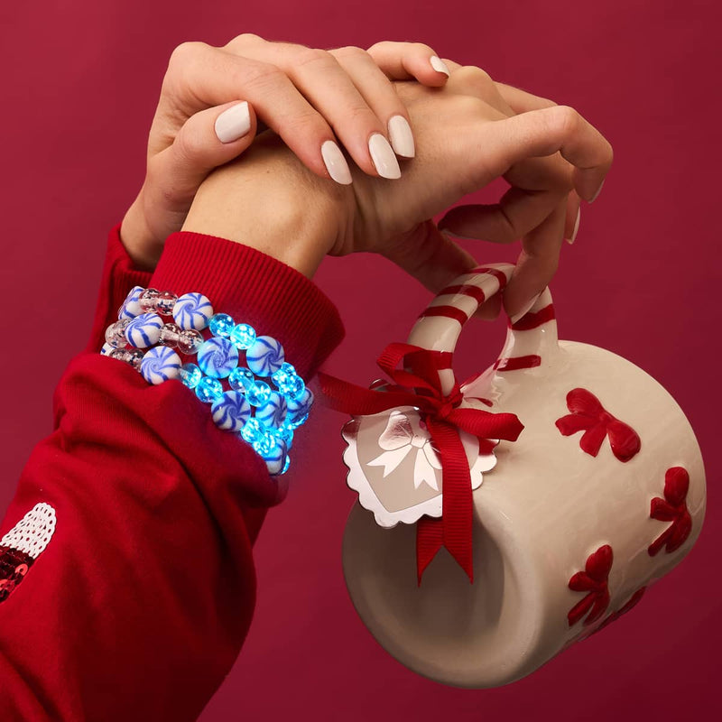 Blaues Gummibärchen | Silber | Armband aus Lapislazuli-Flammen-Glühwürmchenglas