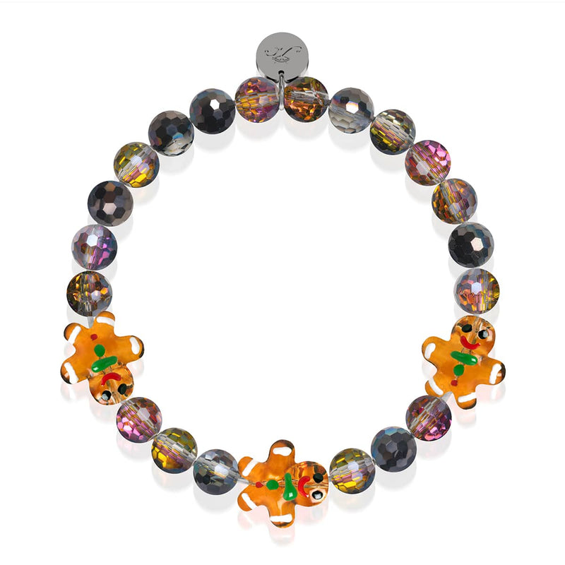 Haselnuss-Lebkuchen | Silber | Schokoladen-Prisma-Armband