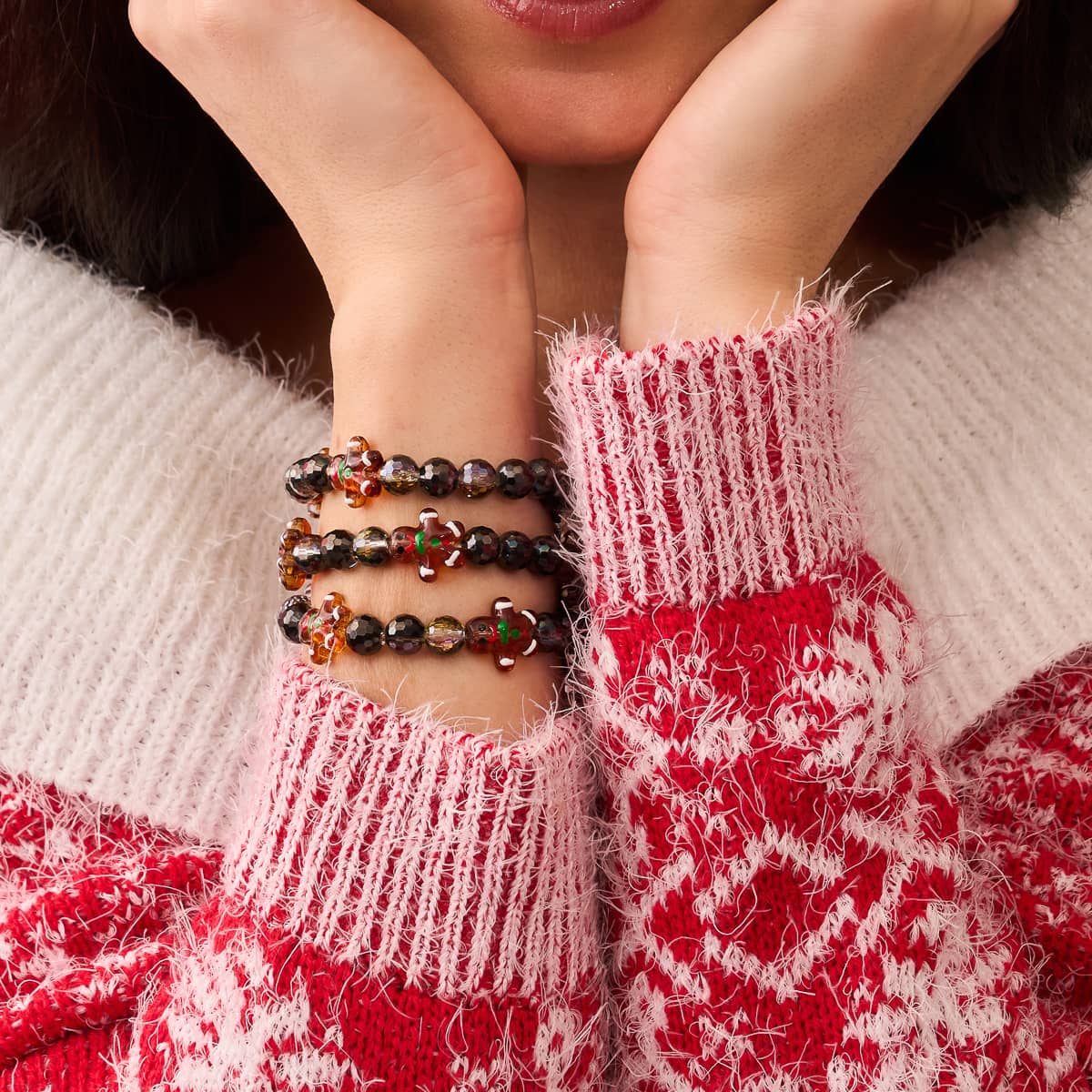 Haselnuss-Lebkuchen | Silber | Schokoladen-Prisma-Armband