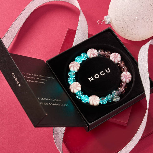 Pflaumengummi | Silber | Glühwürmchen-Glasarmband