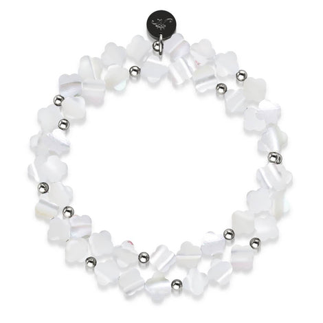 Perlmutt | 925er Sterlingsilber | Kleeblatt-Wrap