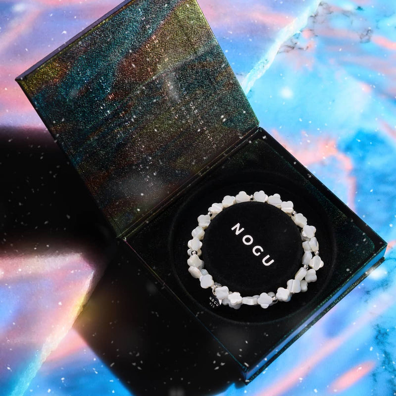 Perlmutt | 925er Sterlingsilber | Kleeblatt-Wrap