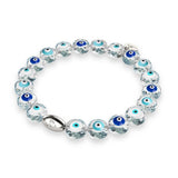 Auge im Himmel | 925er Sterlingsilber | Armband mit Kristall-Bösem Blick