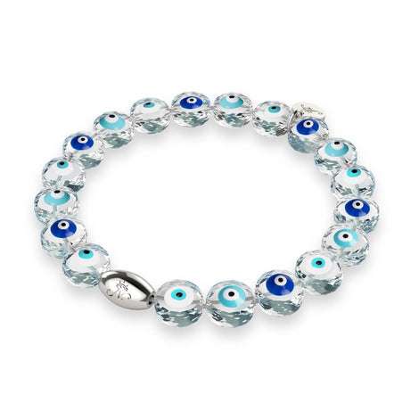 Auge im Himmel | 925er Sterlingsilber | Armband mit Kristall-Bösem Blick