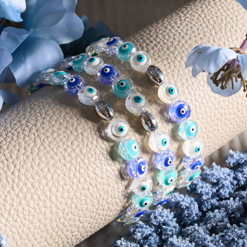 Auge im Himmel | 925er Sterlingsilber | Armband mit Kristall-Bösem Blick