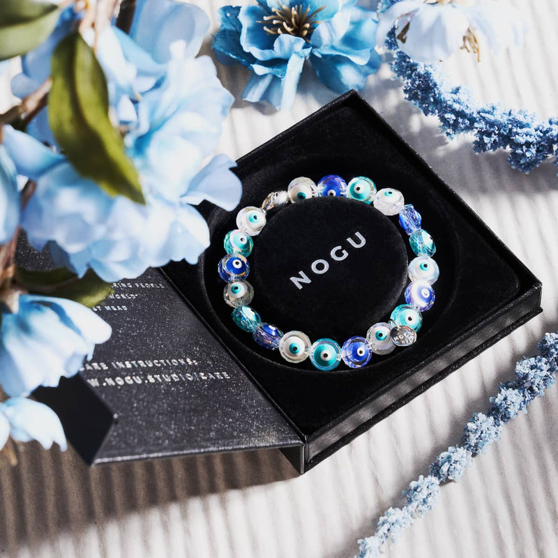 Auge im Himmel | 925er Sterlingsilber | Armband mit Kristall-Bösem Blick