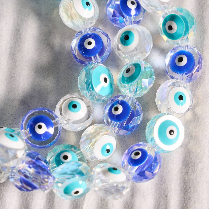 Auge im Himmel | 925er Sterlingsilber | Armband mit Kristall-Bösem Blick