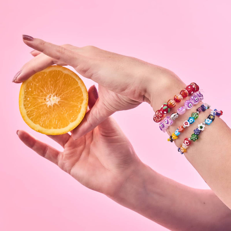 Lila | 925er Sterlingsilber | Armband mit bösem Blick aus Kristall