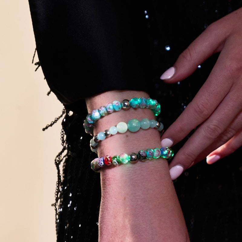 Vergoldetes Mint | Traumlandschaft Opal Kaskadenarmband