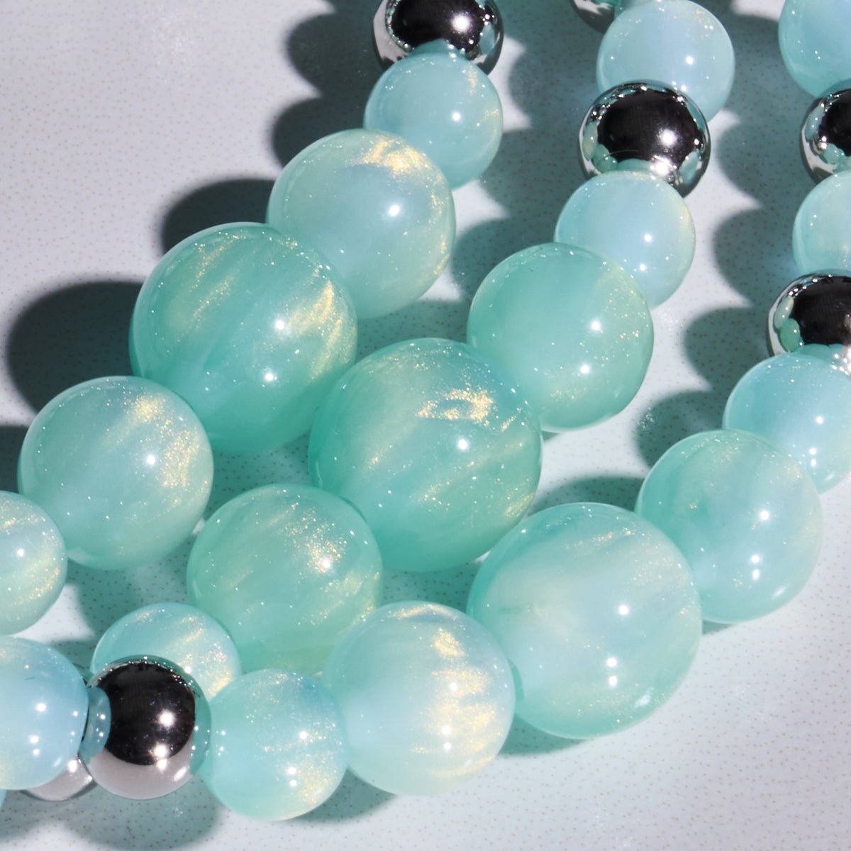 Vergoldetes Mint | Traumlandschaft Opal Kaskadenarmband