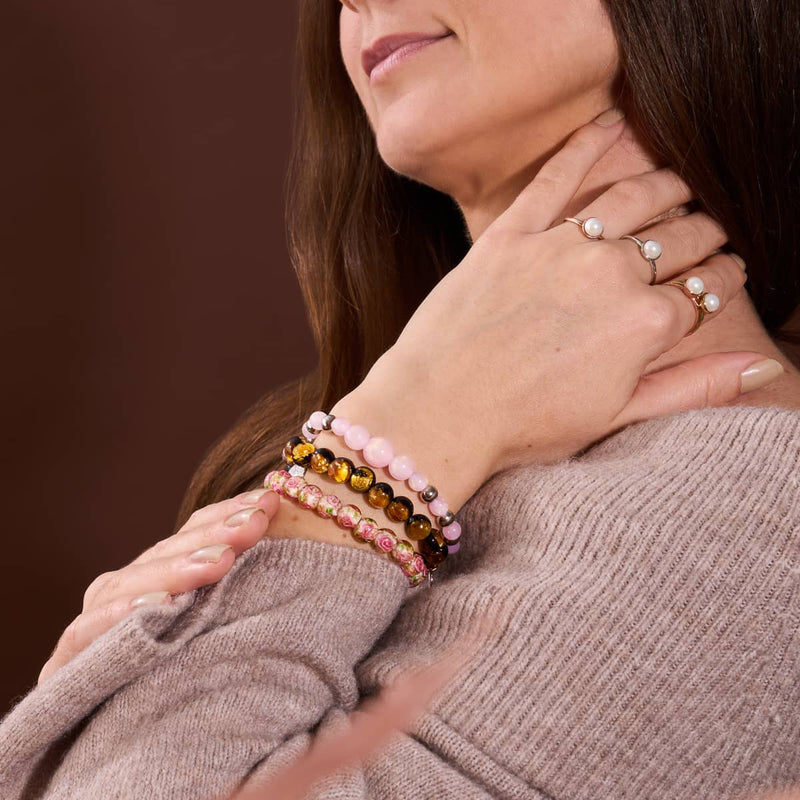 Seiden-Hibiskus | Traumlandschaft Opal-Kaskaden-Armband