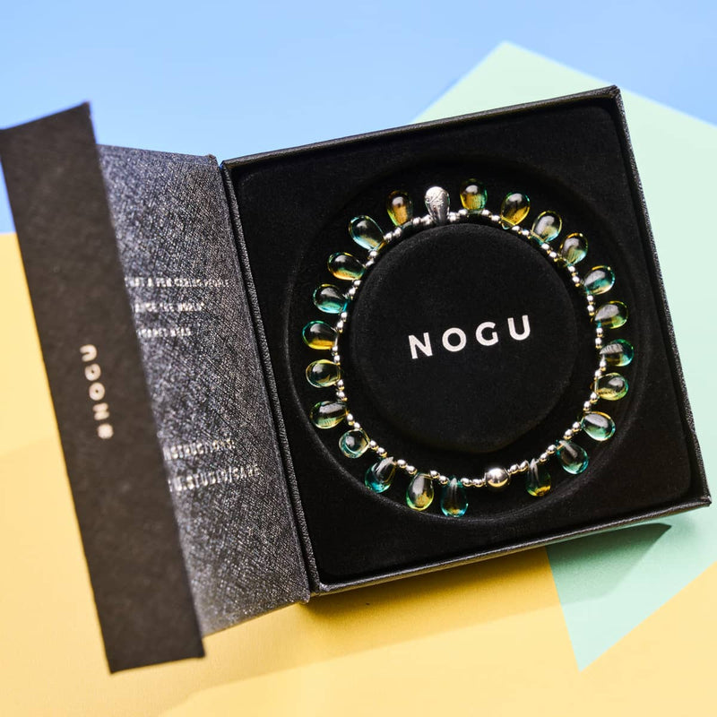 Türkisfarbenes Sonnenaufgangs-Armband mit Feentropfen