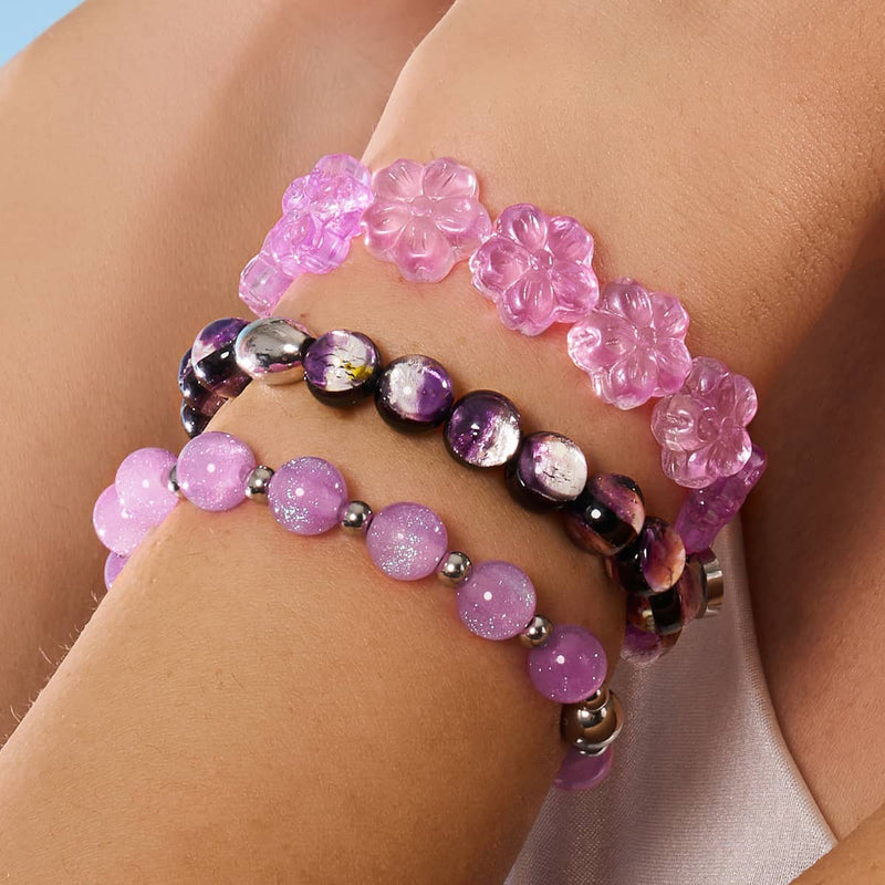 Glockenblume | Feenglas-Armband