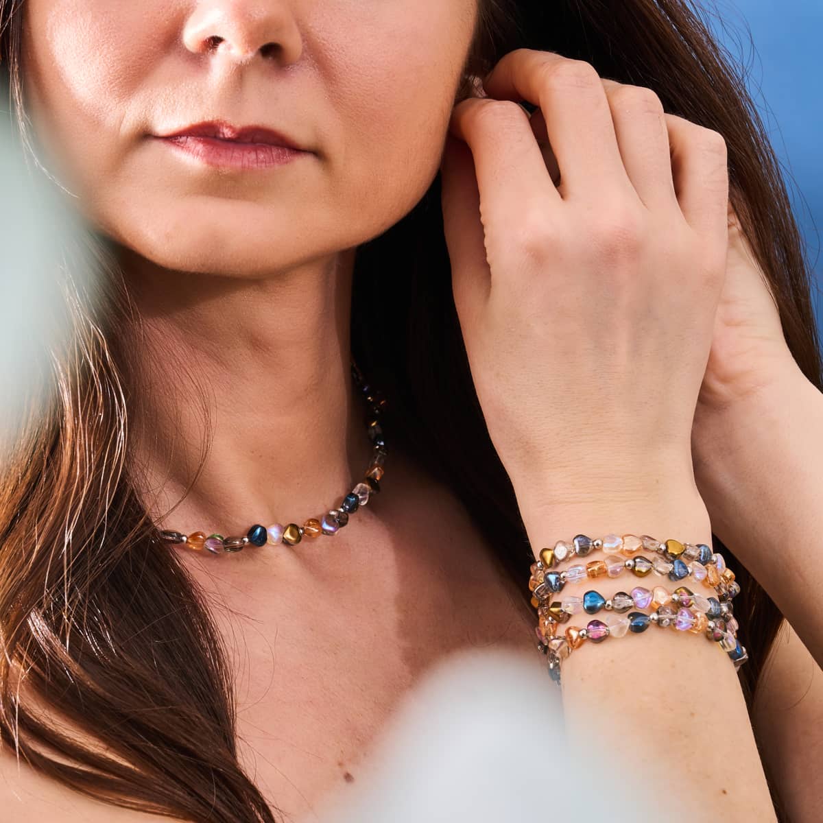 Wald der Herzen | 925er Sterlingsilber | Feenglas-Wrap