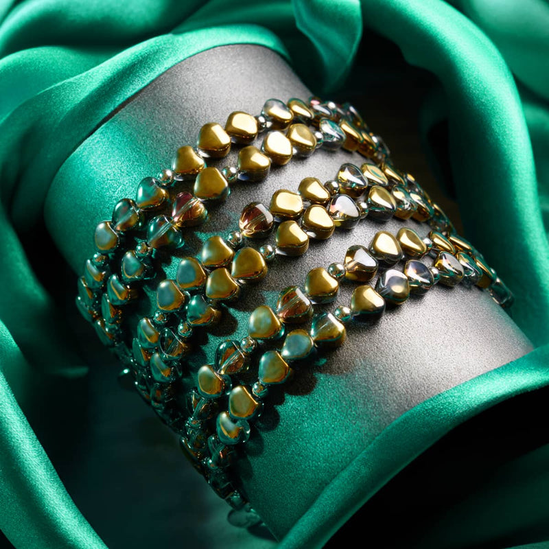 Goldenes Herz | 925er Sterlingsilber | Feenglas-Wrap