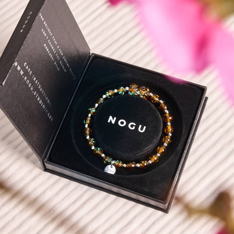 Bernstein | Silber | Firefly Glasbär Armband